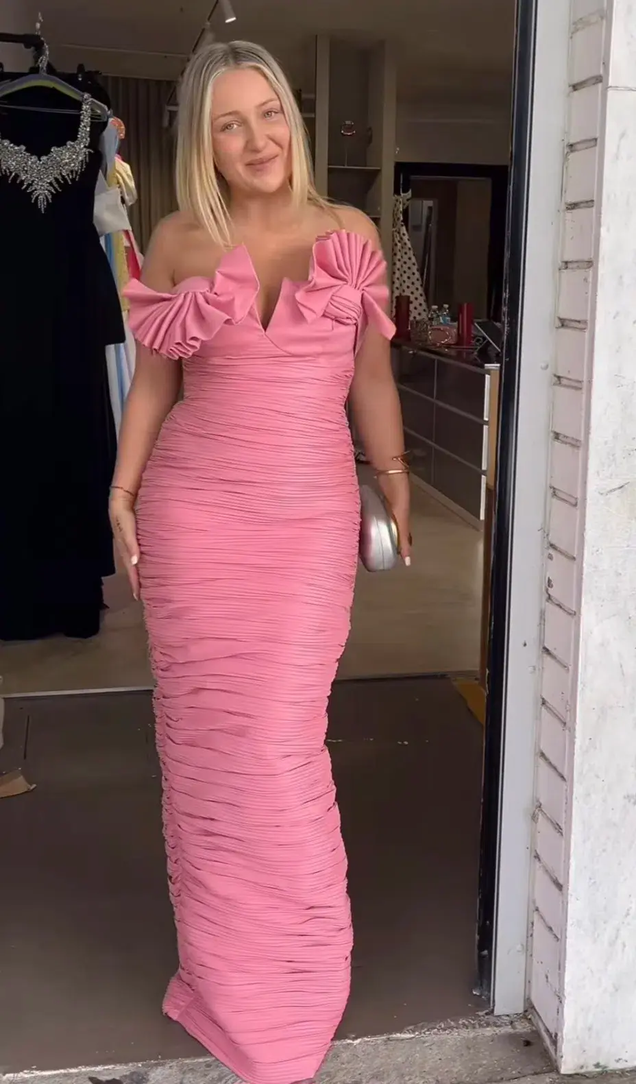 Rachel Gilbert Jensen Gown Pink 3/AU12 - Image 5
