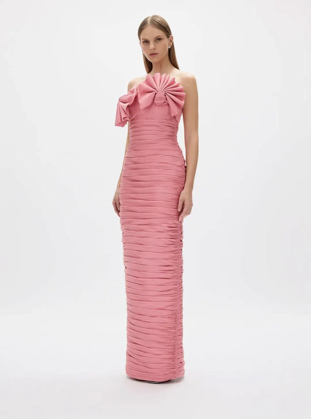 Rachel Gilbert Jensen Gown Maxi Pink Size AU 14 for rent on The Volte - main image