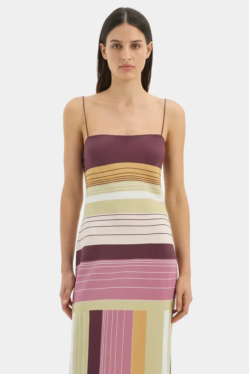 Sir the label Fontana Slip Dress Elisa Stripe size 3/12 - Image 3