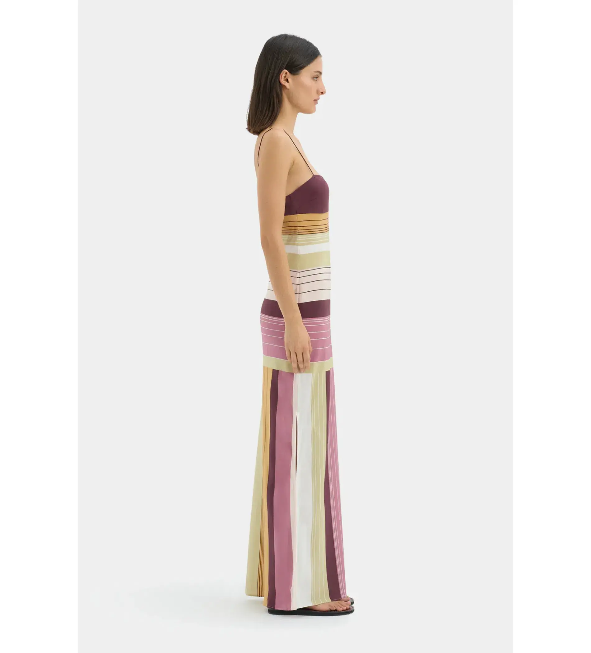 Sir The Label Fontana Slip Maxi Dress in Elisa Stripe Size 8 - Image 2