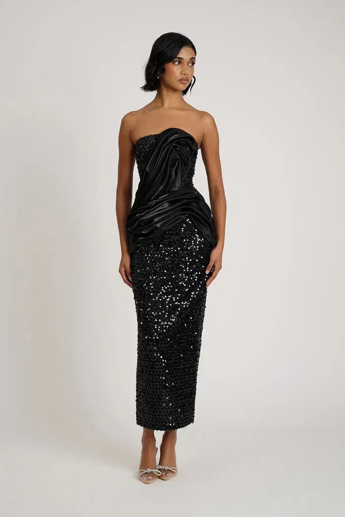 Eliya The Label Joslin Dress Black Size M/AU 10 for rent on The Volte - main image