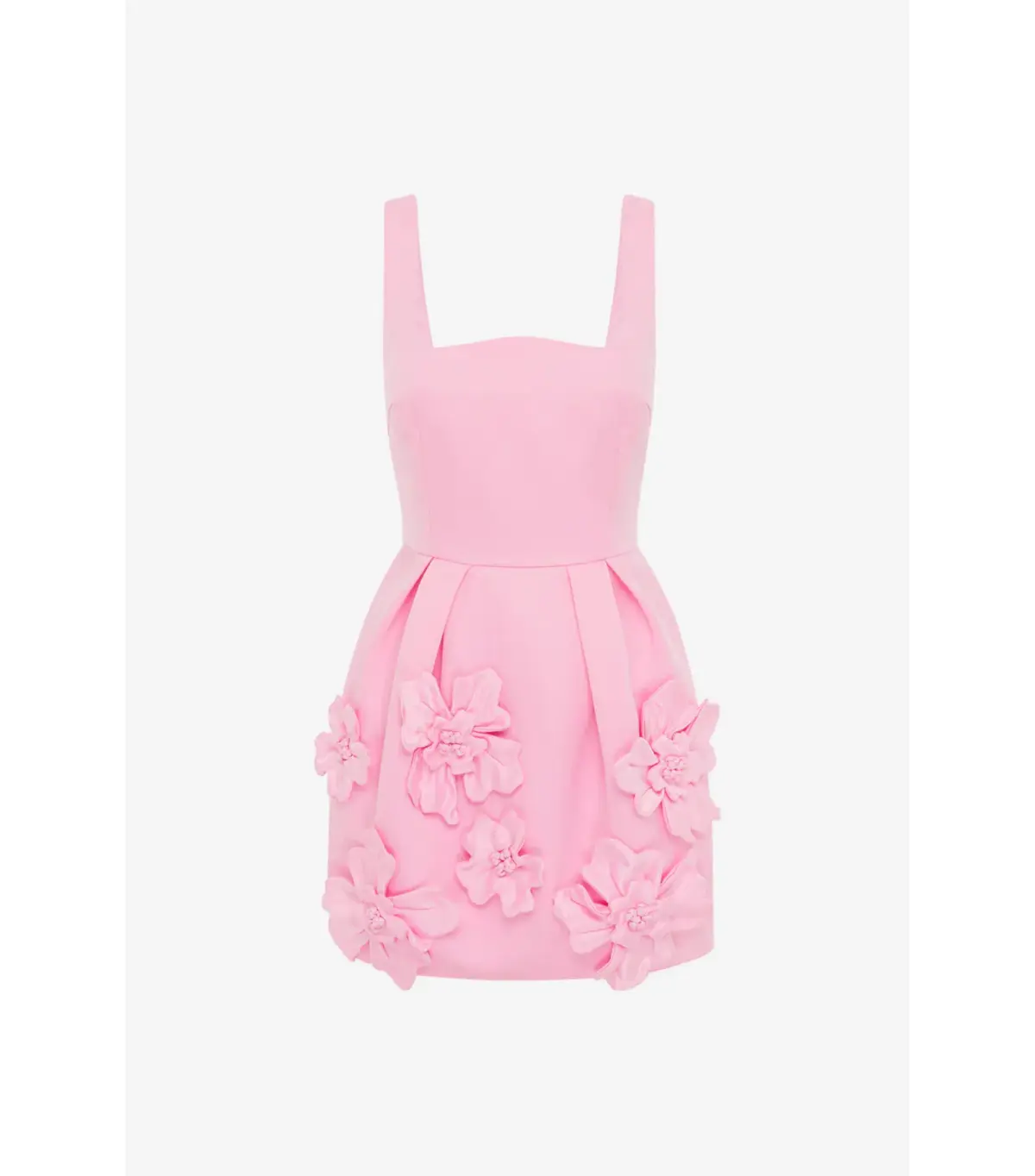 Leo Lin Piper Floral Appliqué Bell Shape Mini Dress Baby Pink Size 10 - Image 4