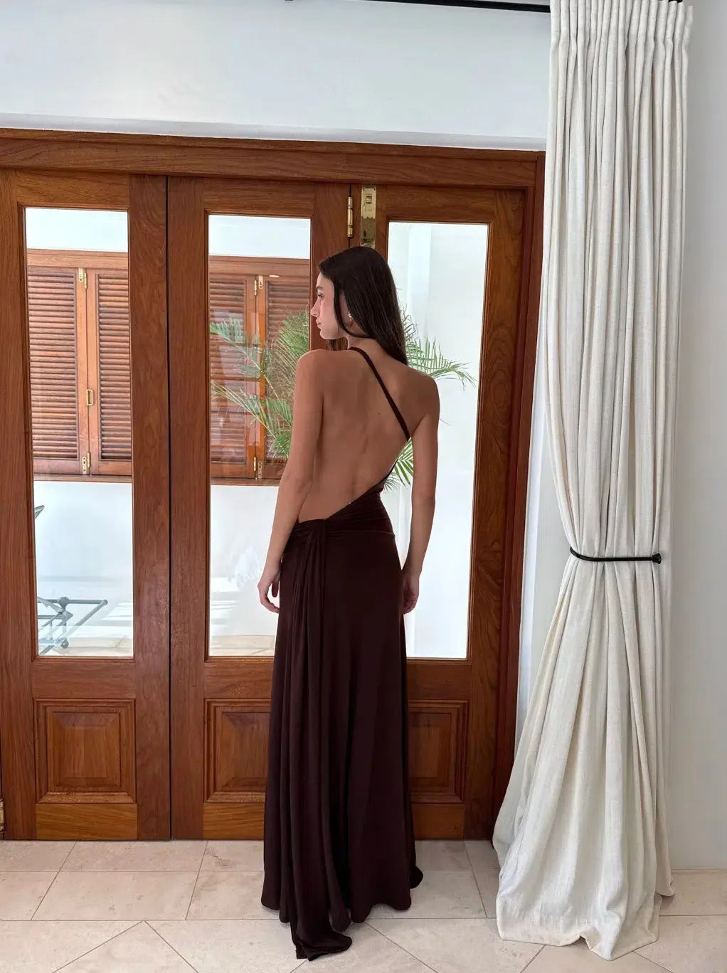 Ance Gria Gaia Gown Brown Size M / AU10 for rent on The Volte - main image