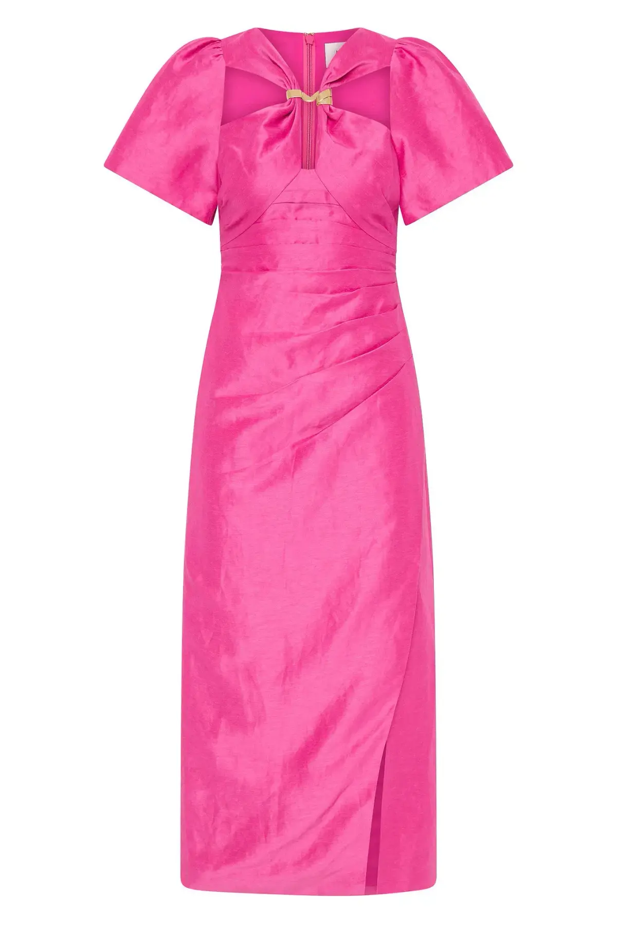 Aje Presence Twisted Midi Dress Pink Size 12 - Image 5