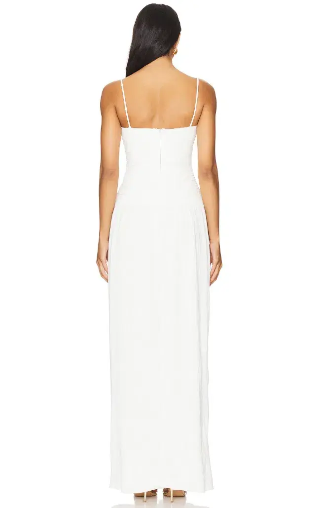 Rebecca Vallance Guinevere Cut Out Slip Maxi Gown Ivory Size 10 - Image 3