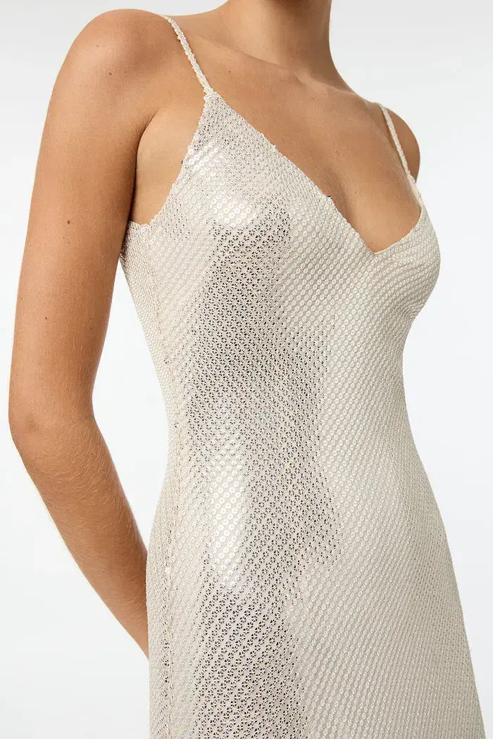 Manning Cartell High Voltage Slip Maxi Dress Nude Silver Size 6  - Image 3