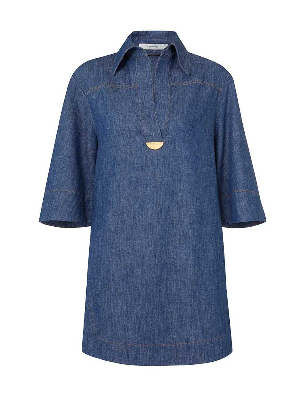 Zimmermann  Illuminate Tunic Dress Denim  Size 3 / AU 14 - Image 1