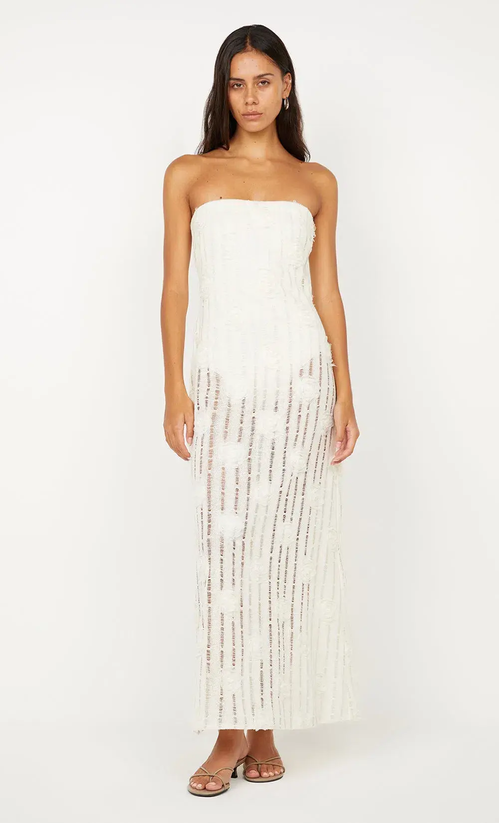 Bec & Bridge Amelie Strapless Maxi Dress Ivory Size 8 - Image 1