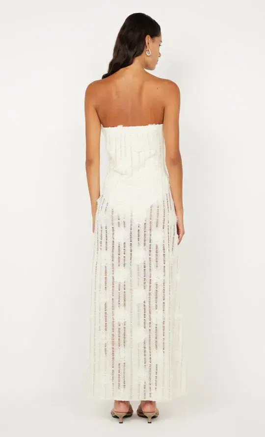 Bec & Bridge Amelie Strapless Maxi Dress Ivory Size 10 - Image 5