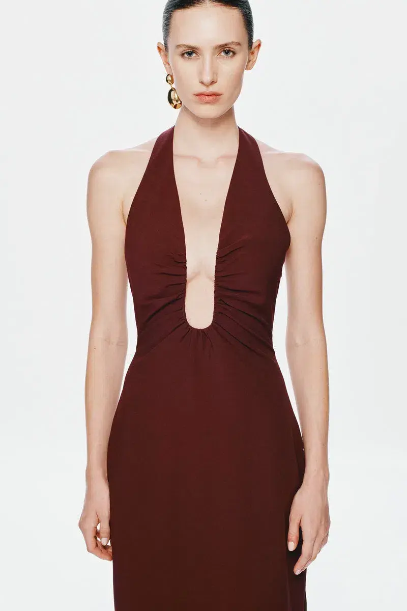 Misha The Alusia Maxi Dress Wine Size 10 - Image 2