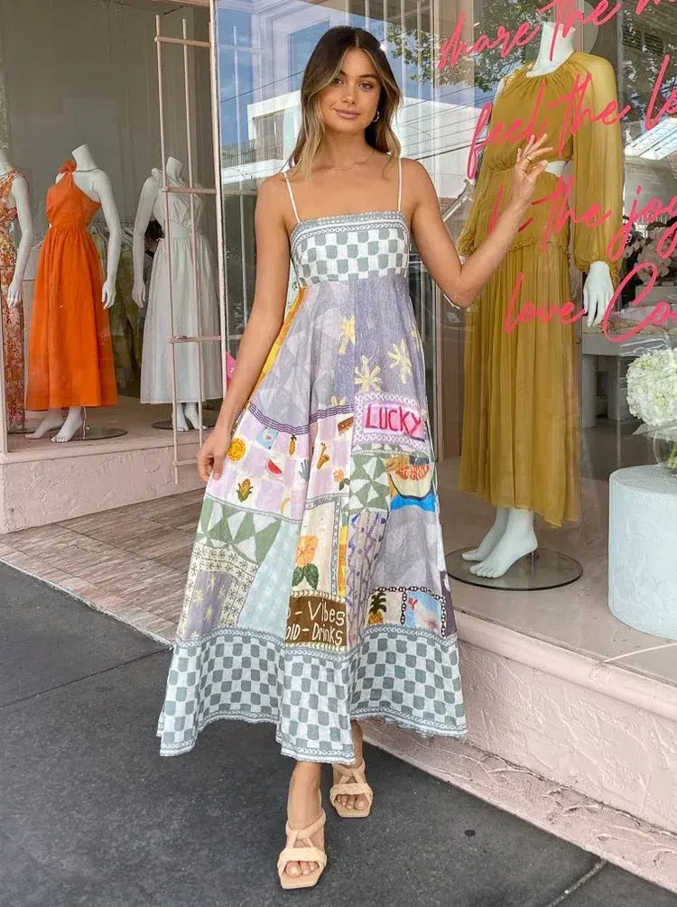 Alemais Emma Gale Sundress Maxi Multi Size AU 8 - Image 1
