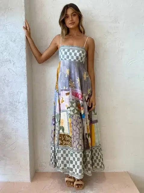Alemais Emma Gale Sundress Maxi Multi Size AU 8 - Image 3