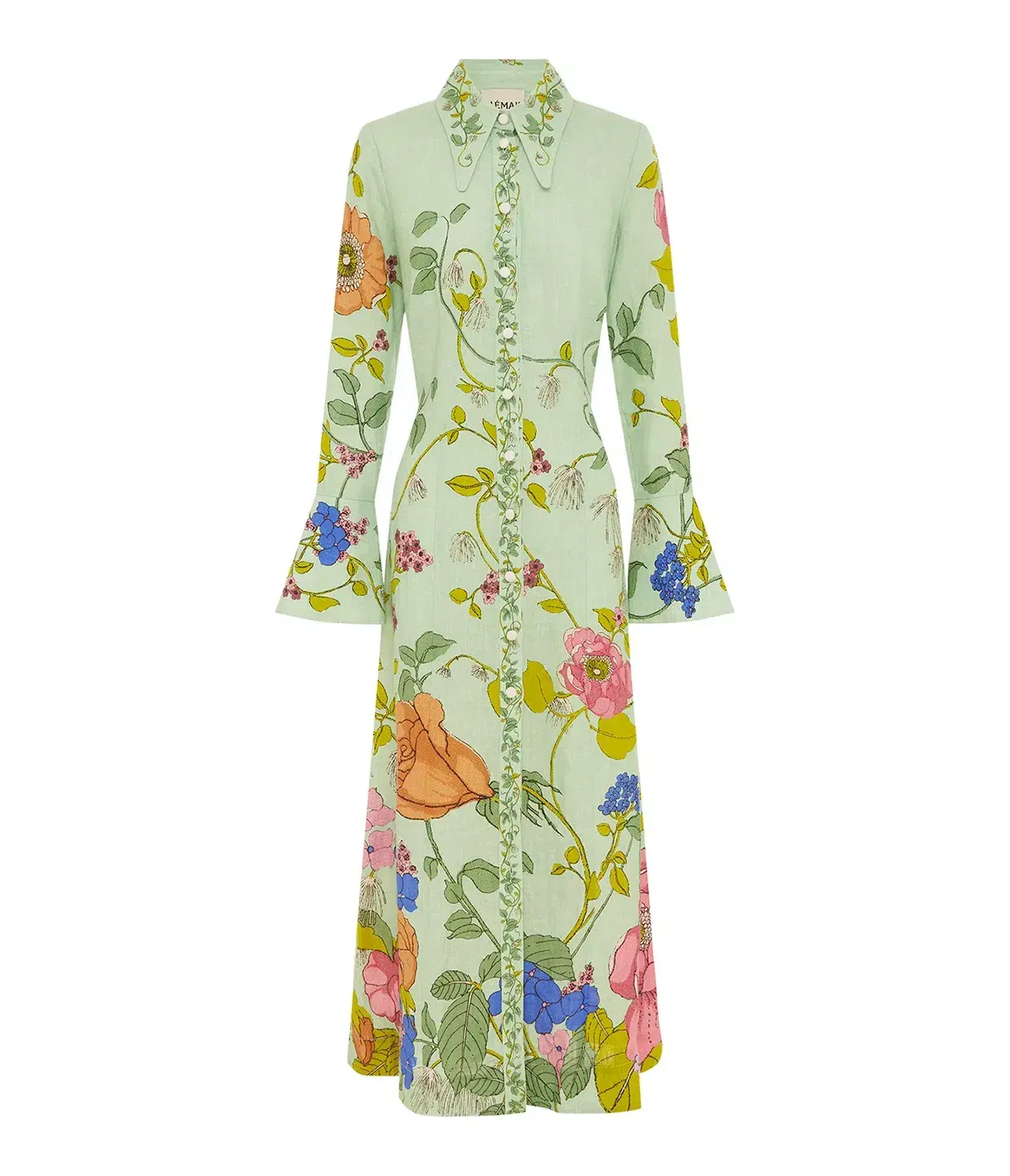 Alemais Olivia Shirt Maxi Dress Floral Size 6 - Image 3
