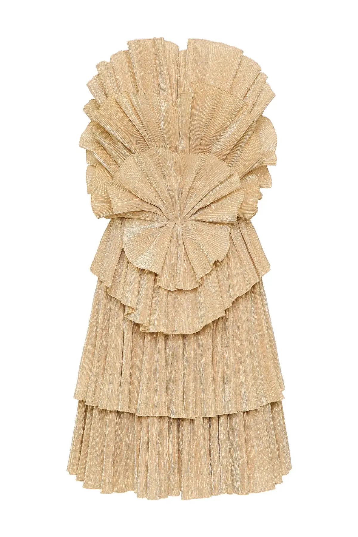 Aje Kyra Mini Dress Gold Size 16 - Image 4