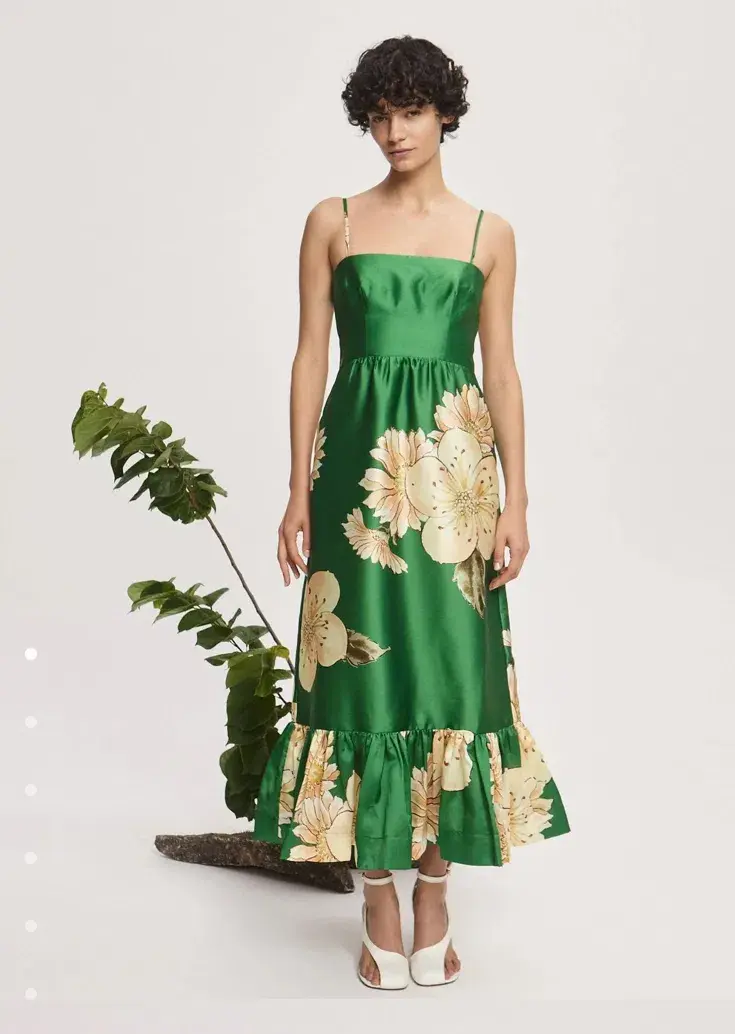 Alemais Sage Midi Dress Green Size AU 8 - Image 1