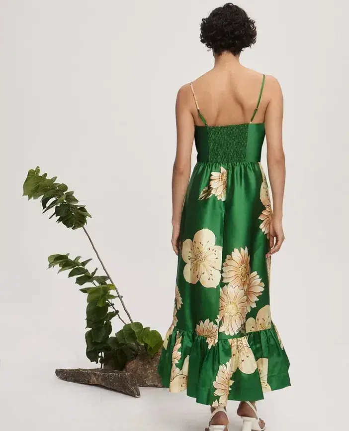Alemais Sage Midi Dress Green Size AU 8 - Image 3