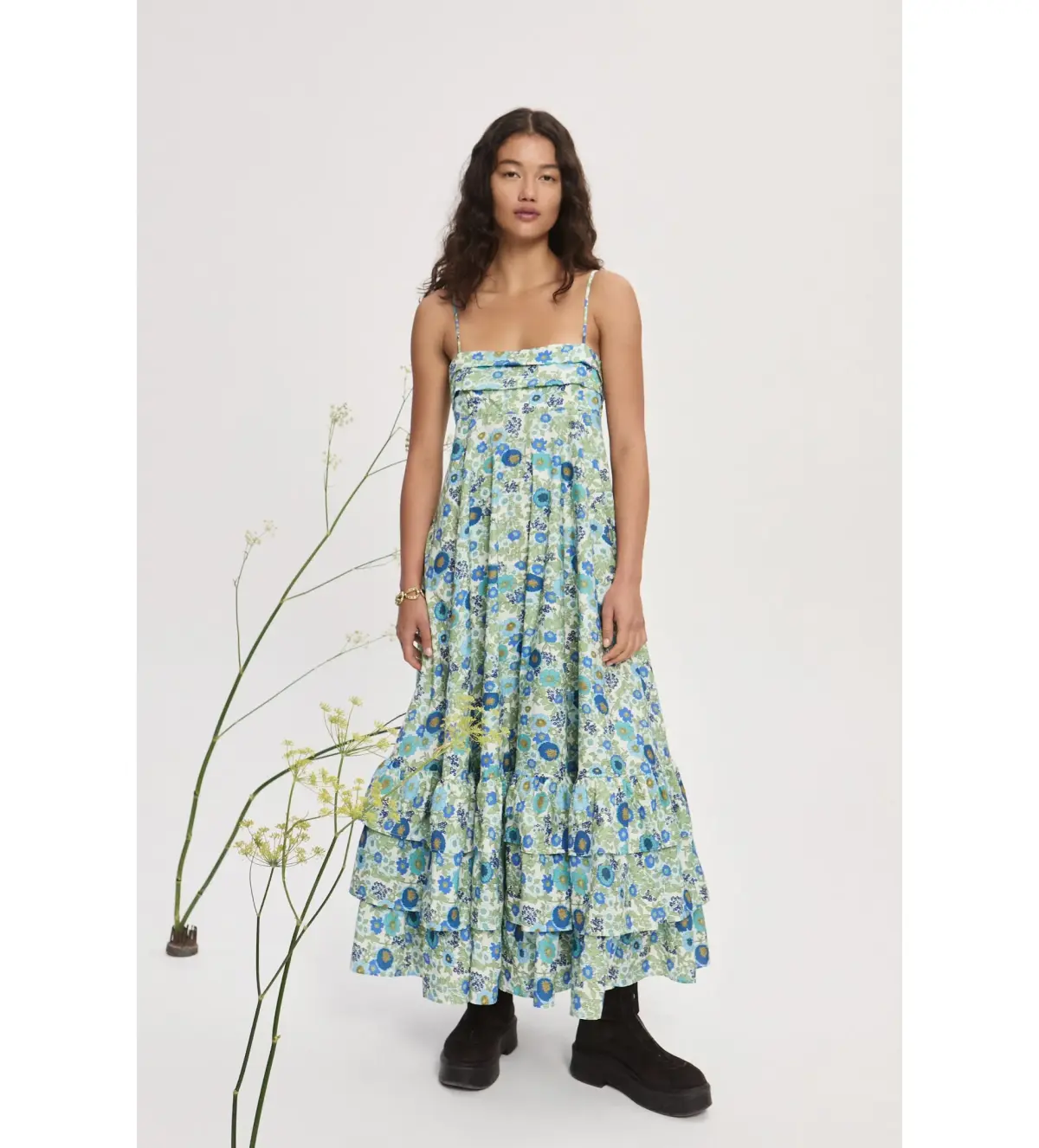 Alemais Pam Tiered Midi Dress Size 8 - Image 1