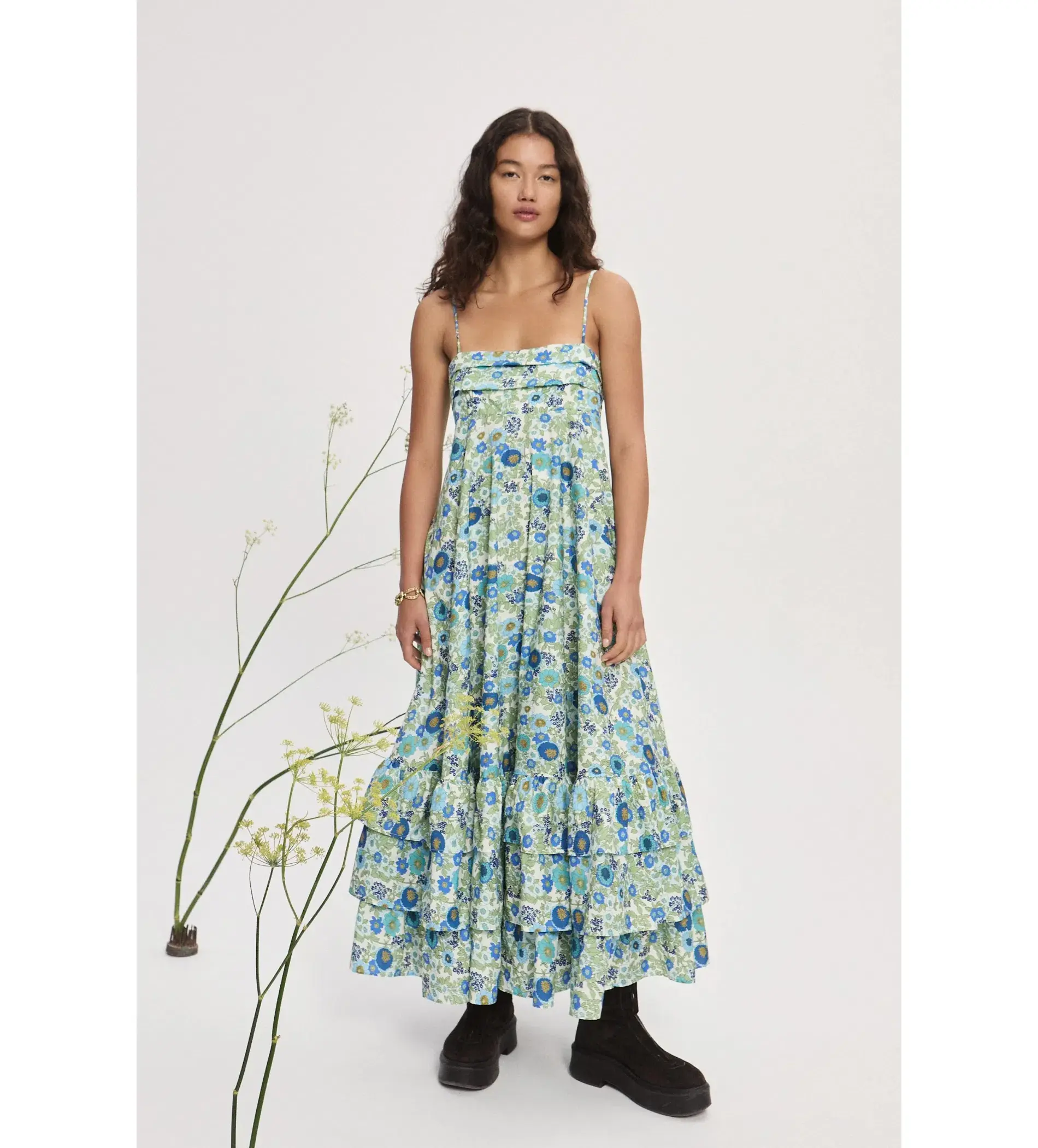 Alemais Pam Tiered Midi Dress Size 8 - Image 1