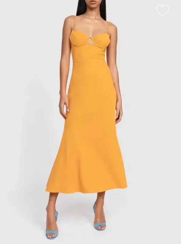 By Johnny Callia Wire Midi Dress Apricot Orange Size 12 for rent on The Volte - main image