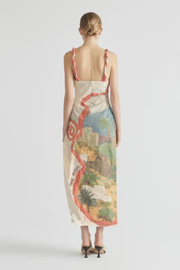 Antipodean Great Escape Twist Strap Gown Size 6 - Image 2