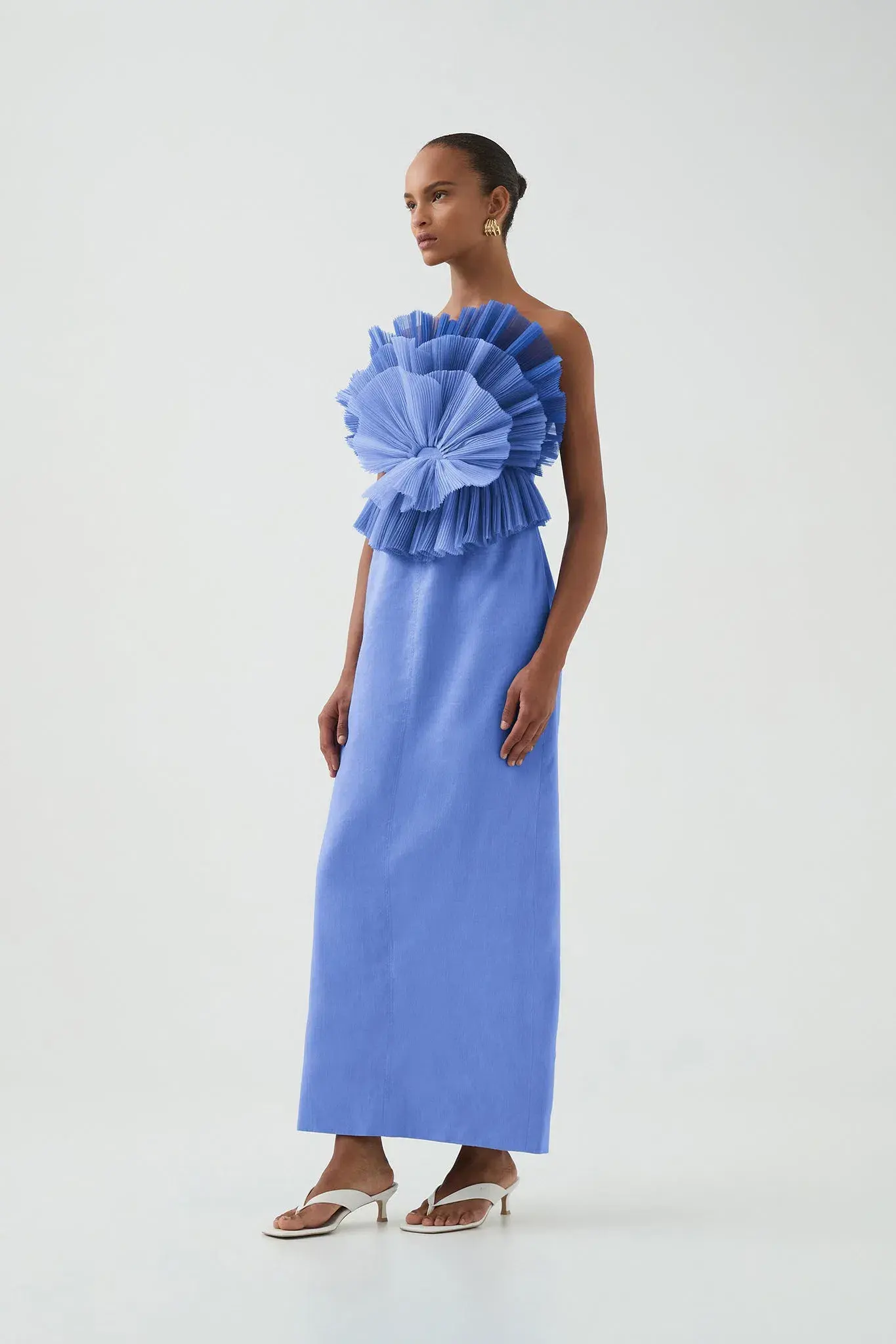 Aje Kira Blue Midi Dress Ocean Wave Size XS / AU 6  - Image 4