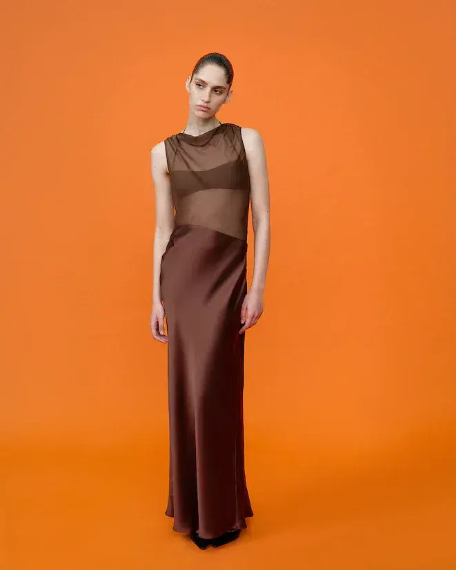 Sir the Label Luca Gown Maxi Dress in Chestnut Size 3/ AU 12 - Image 1