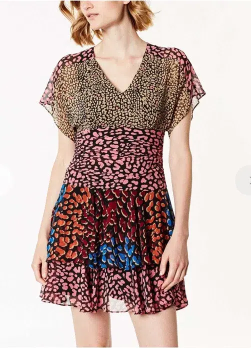 Karen Millen Leopard Tiered Dress - Image 2