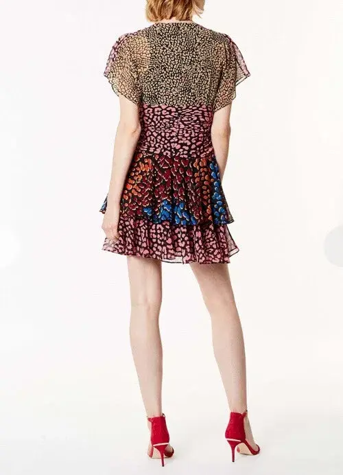 Karen Millen Leopard Tiered Dress - Image 3
