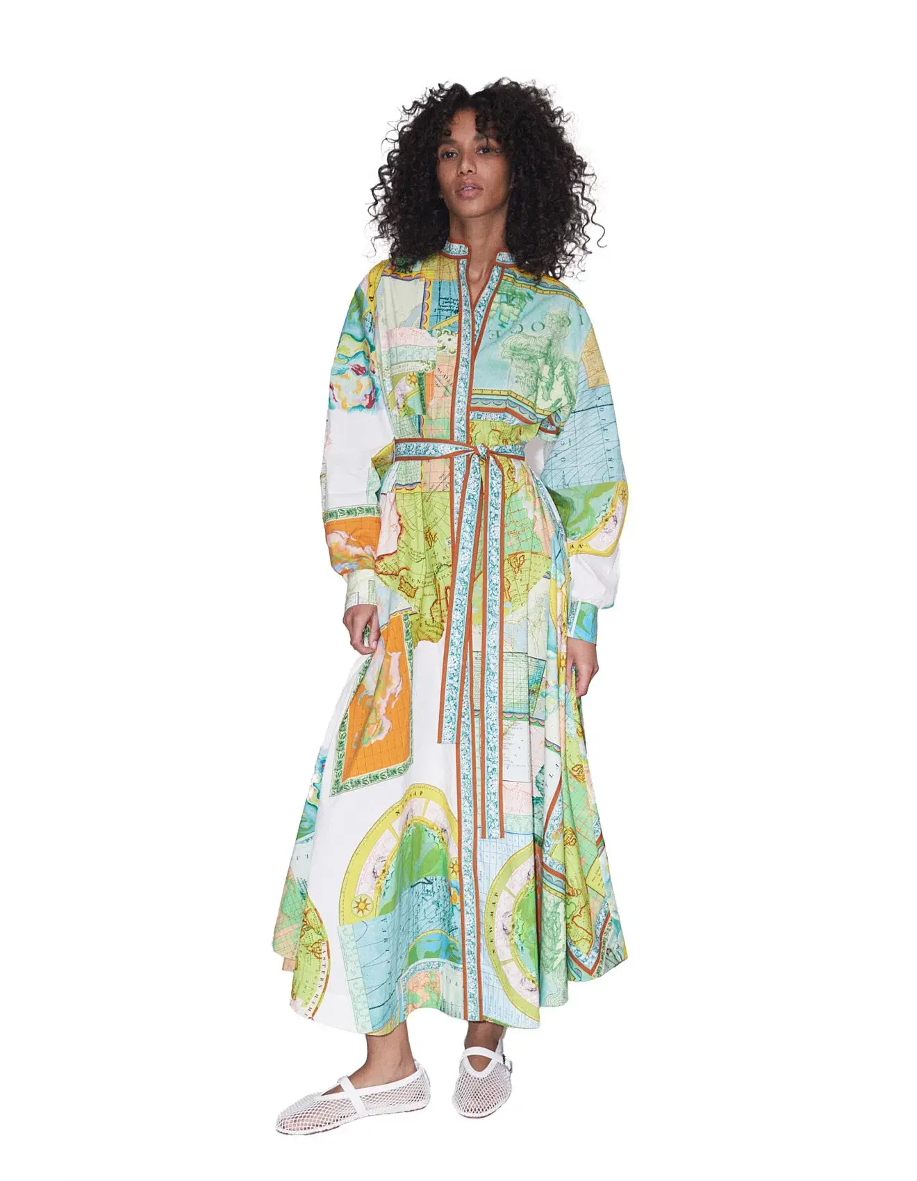 Alemais Atlas Shirt Dress Multi Size 12 - Image 1