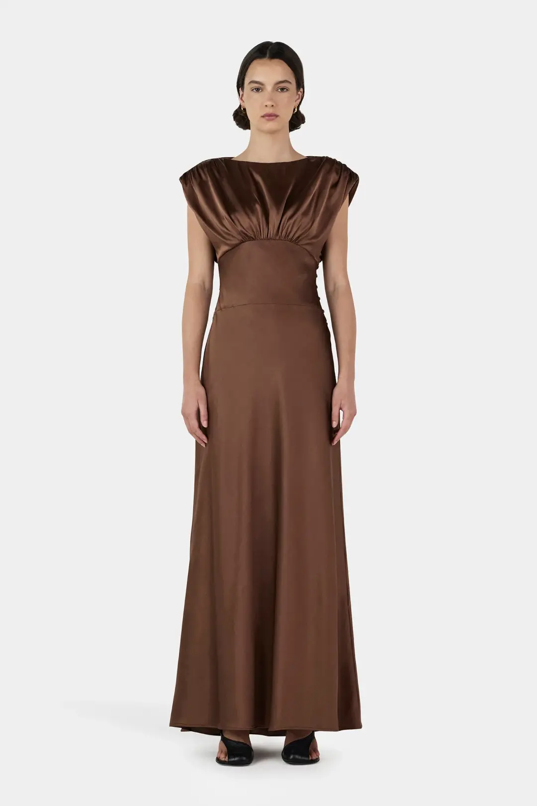 Meredith Silk Dress Biscuit for rent on The Volte - main image
