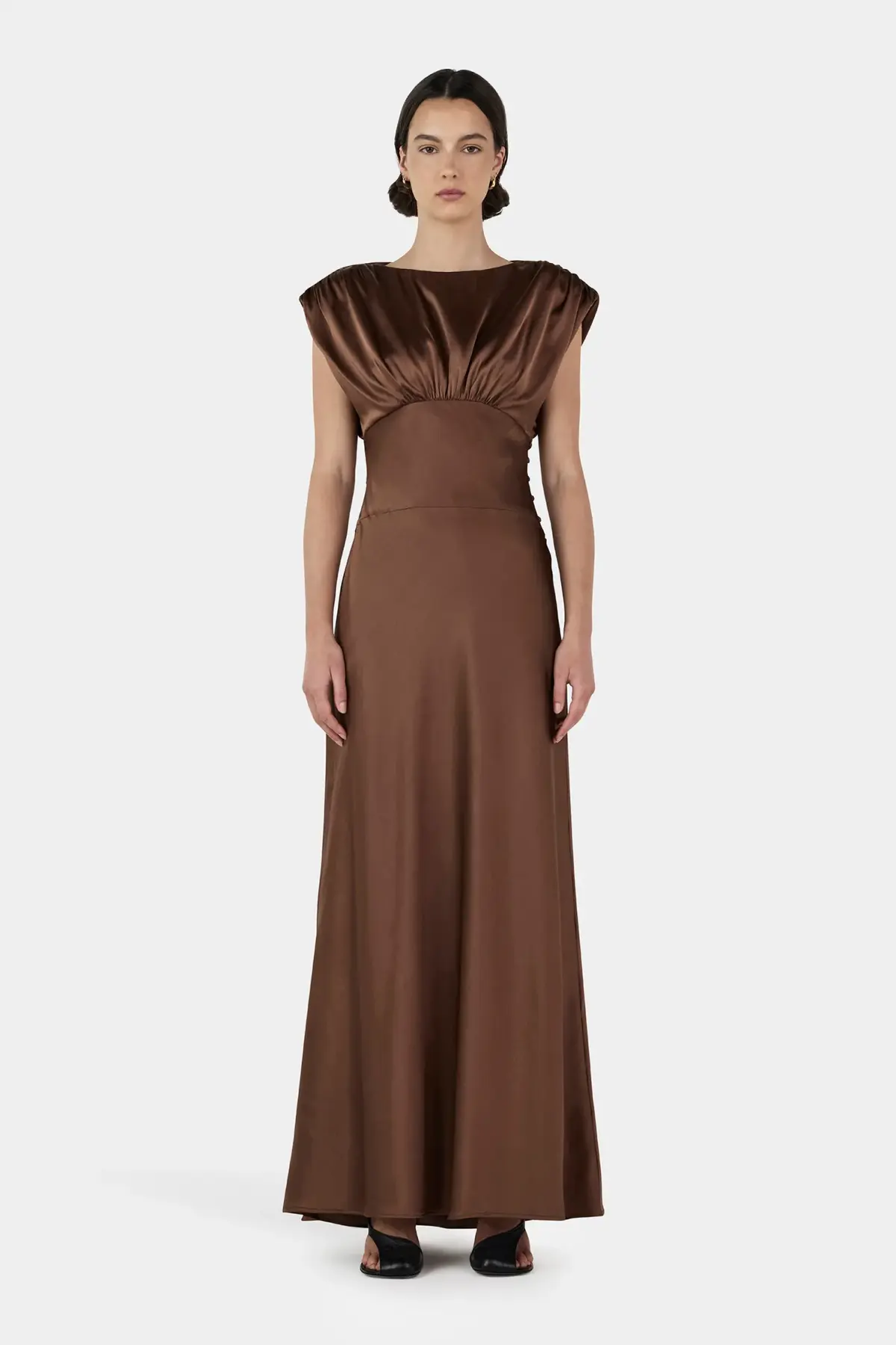 Meredith Silk Dress Biscuit for rent on The Volte - main image