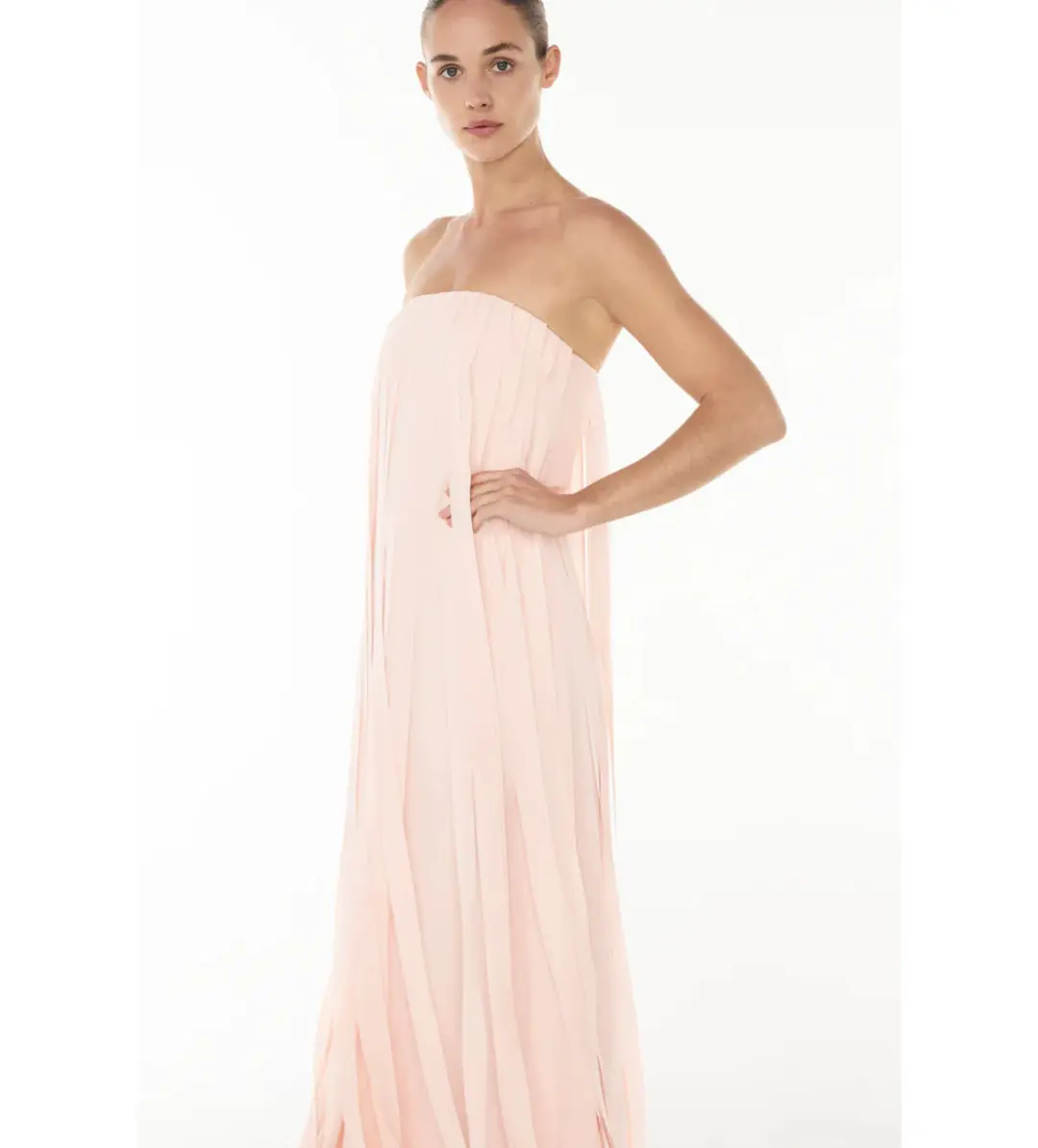 Manning Cartell Boundless Strapless Midi Dress Blush Size 10 for rent on The Volte - main image