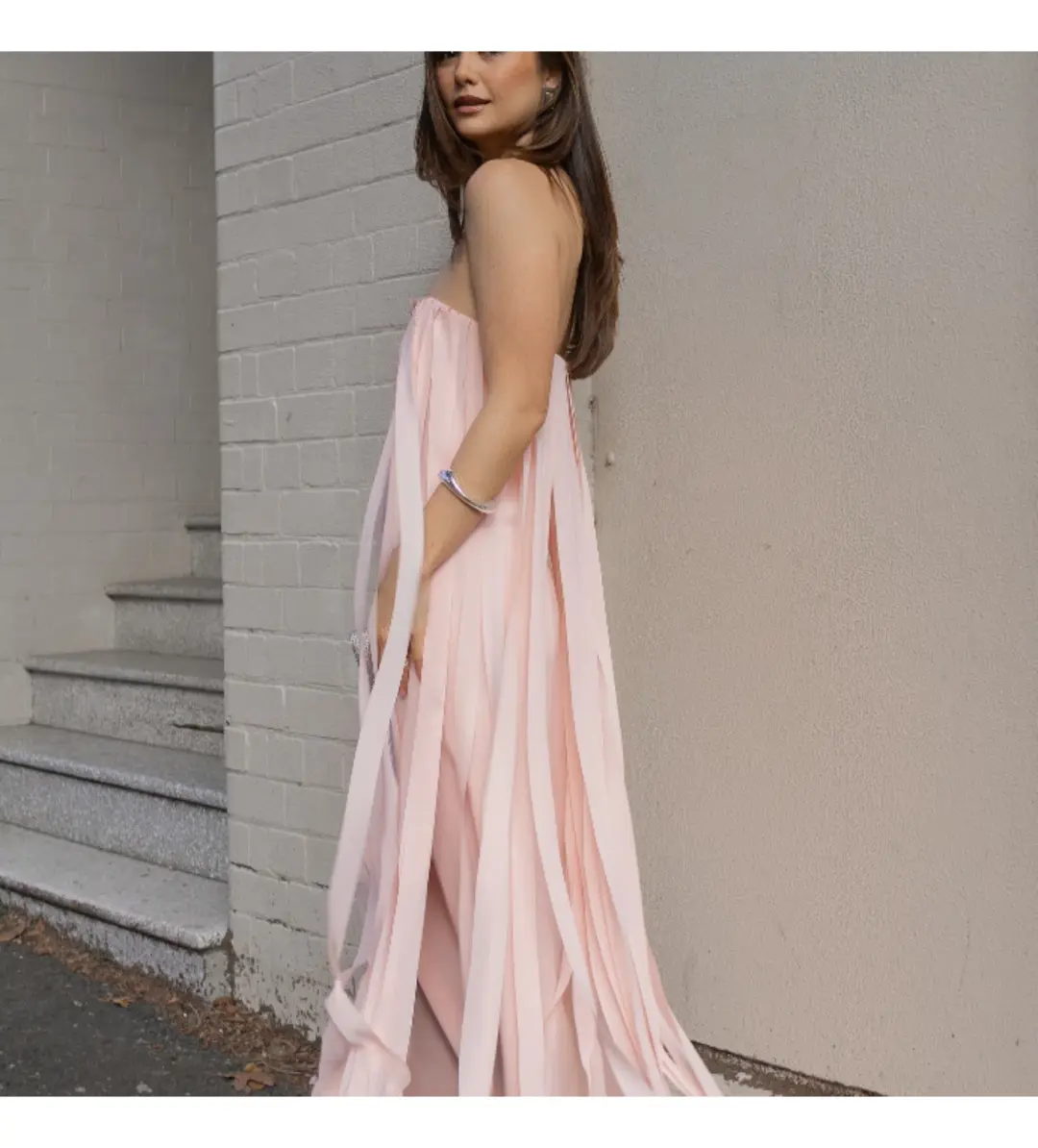 Manning Cartell Boundless Strapless Midi Dress Blush Size 10 for rent on The Volte - main image