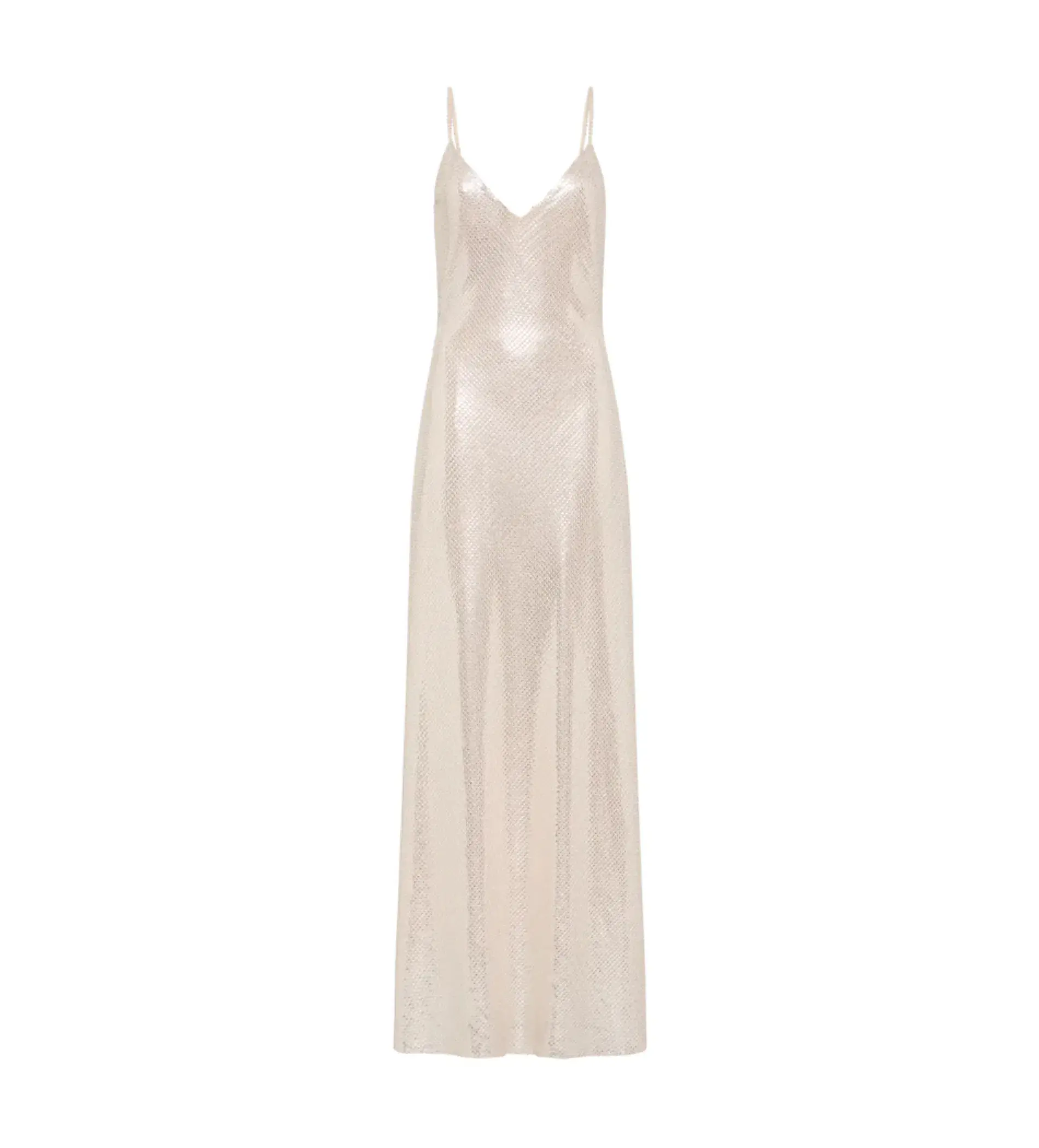 Manning Cartell High Voltage Slip Maxi Dress Nude Silver Size 12 - Image 7
