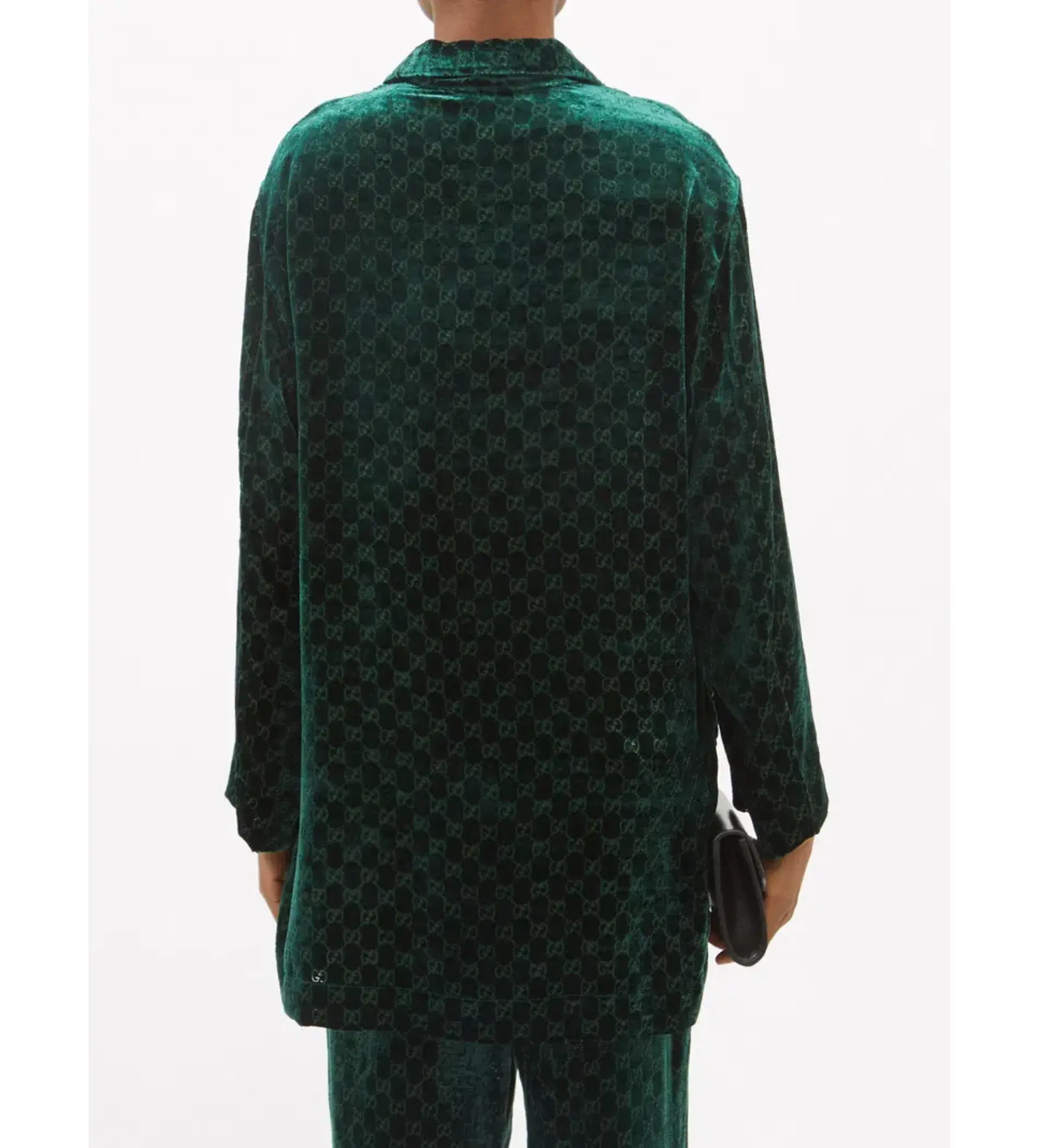 Gucci Velvet GG Monogram Set Shirt and Pants Size 6/XXS - Image 6
