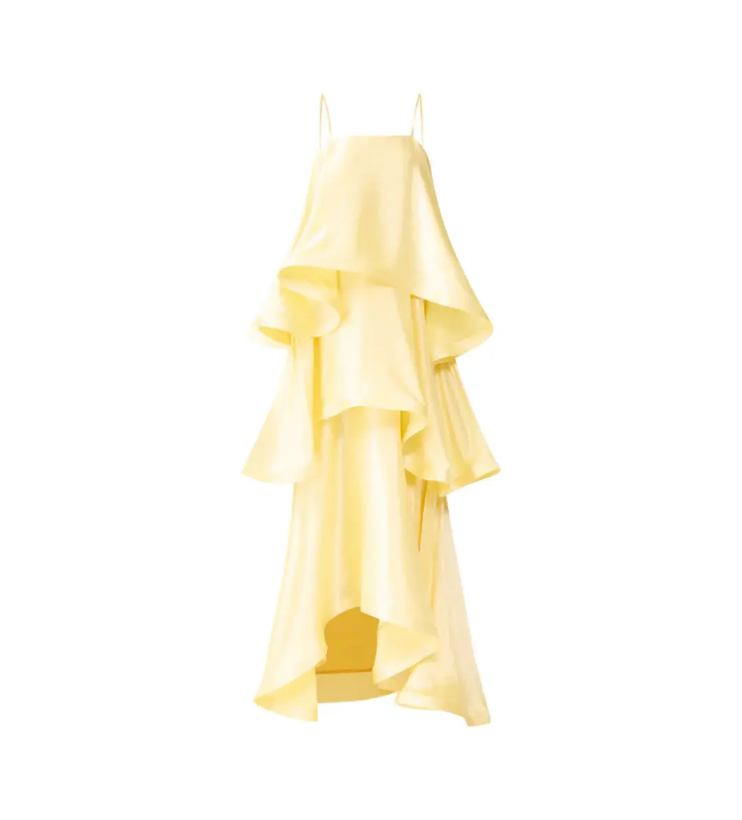 Elliat Tilly Tiered Maxi Dress in Butter Yellow Size M/AU 10 for rent on The Volte - main image