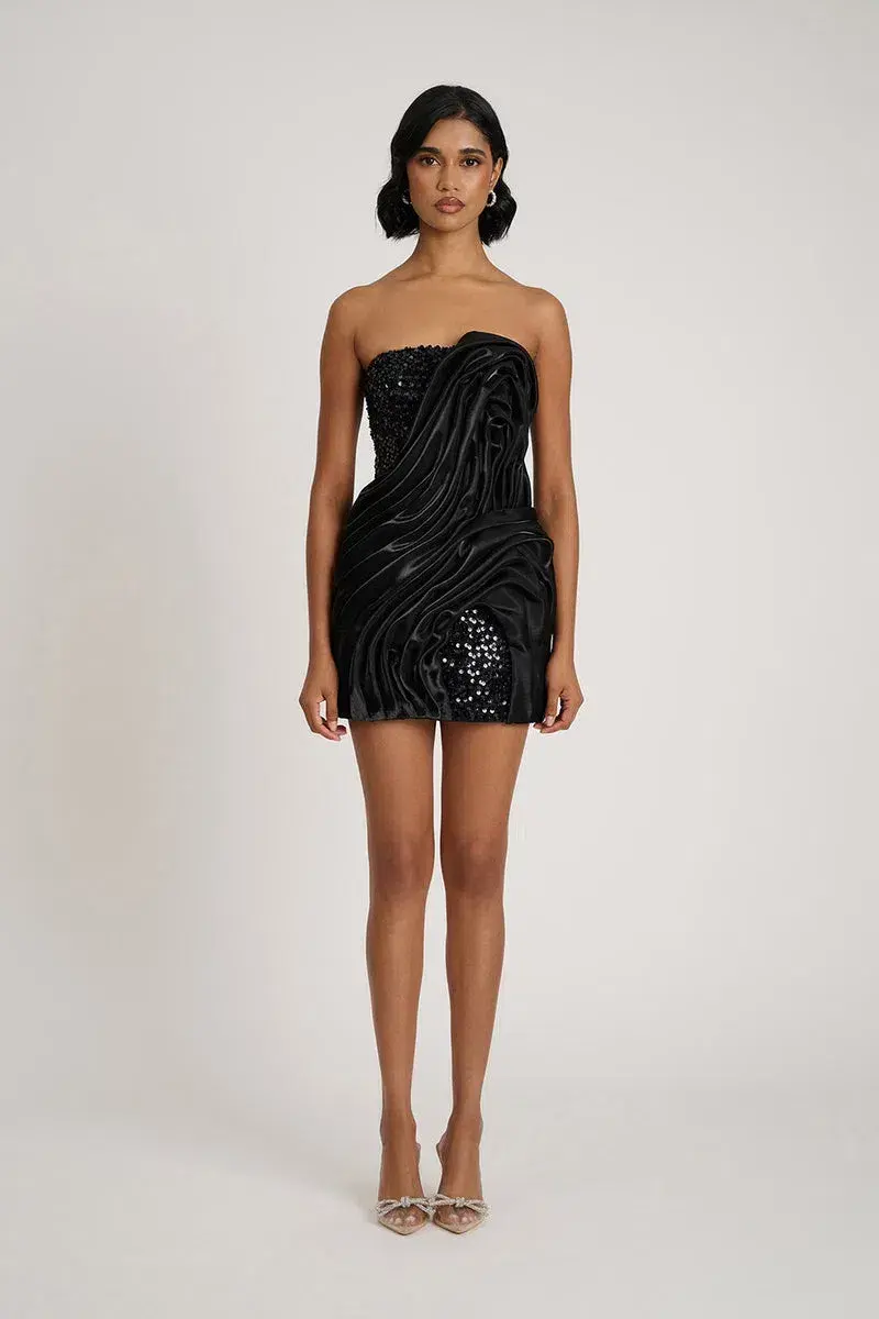 Eliya The Label Naya Mini Dress Black Size M/AU 10 - Image 1