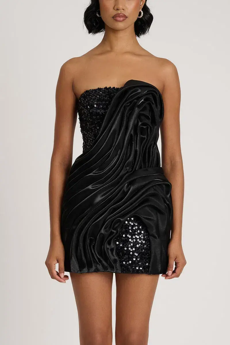 Eliya The Label Naya Mini Dress Black Size M/AU 10 - Image 3