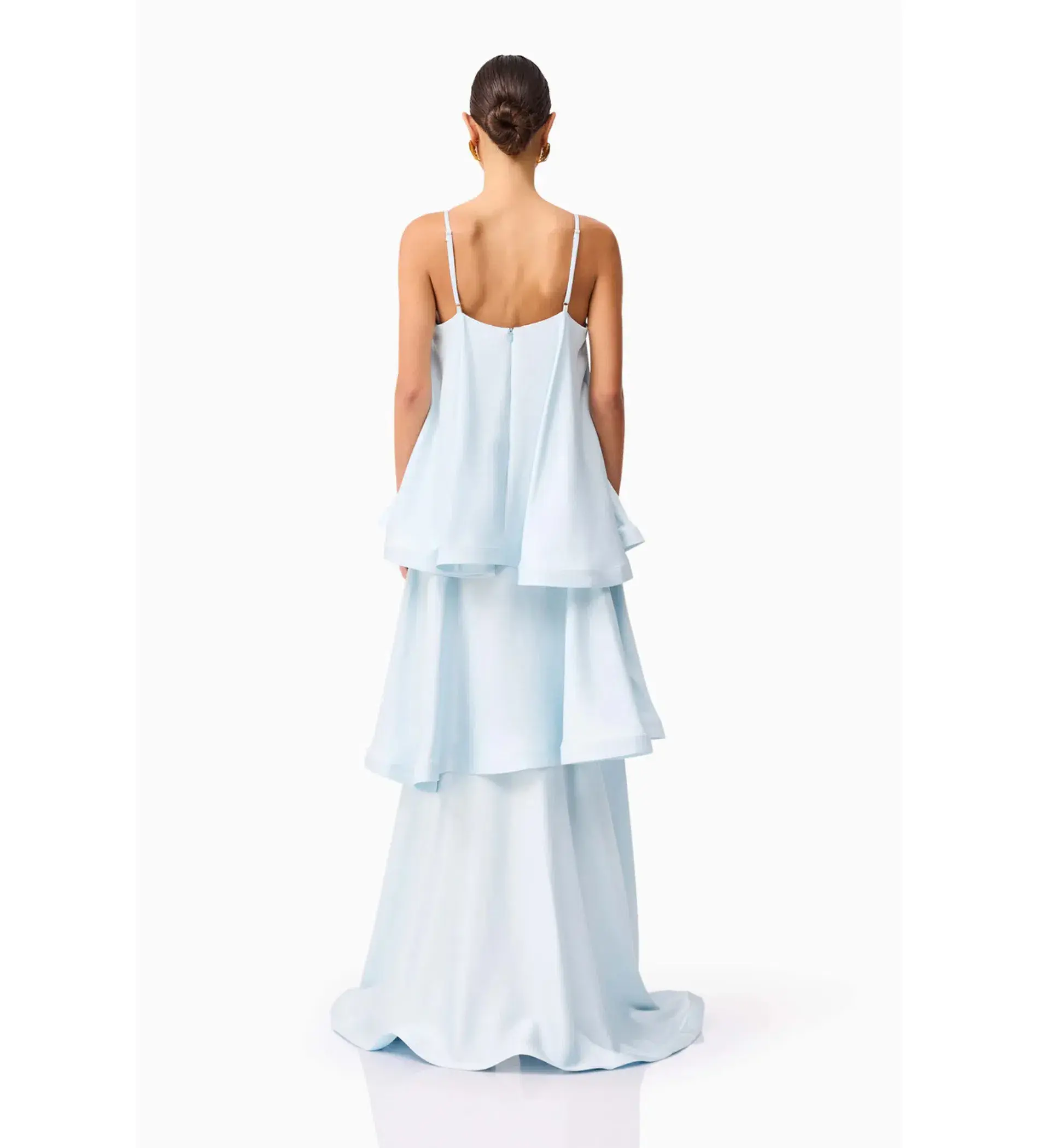 Elliat Tilly Tiered Maxi Dress in Blue Size M/AU 10 - Image 3