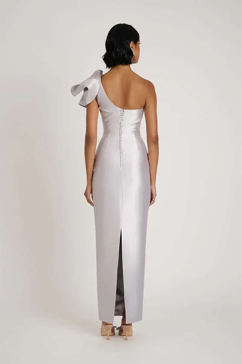 Eliya The Label Ashton Gown Silver Size M / AU 10 for rent on The Volte - main image