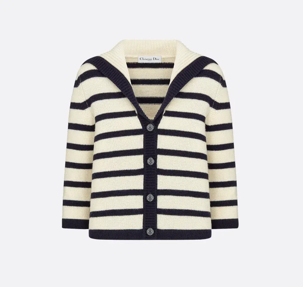 Dior Marinière Cardigan Size 8 - Image 4