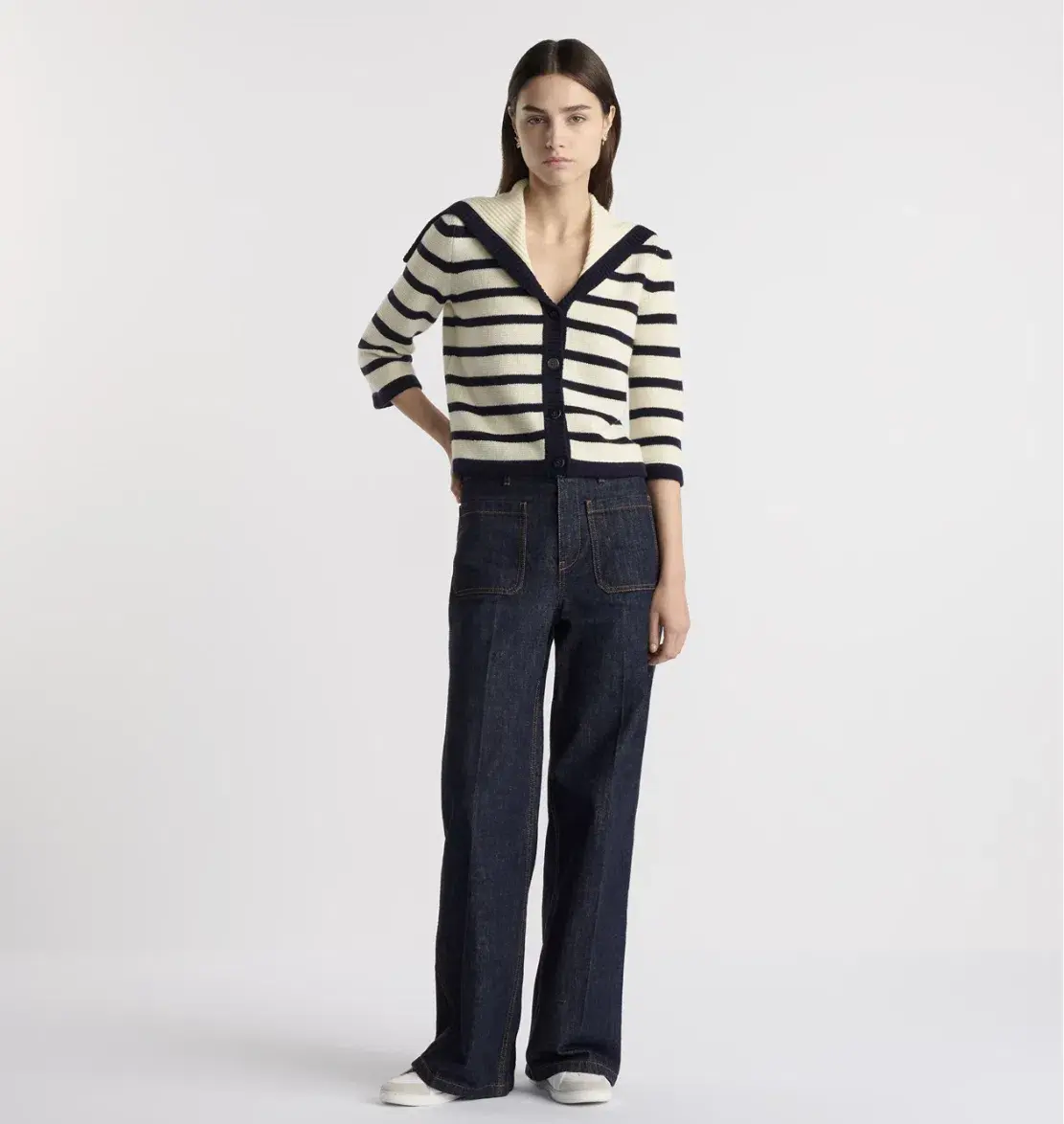 Dior Marinière Cardigan Size 8 - Image 3