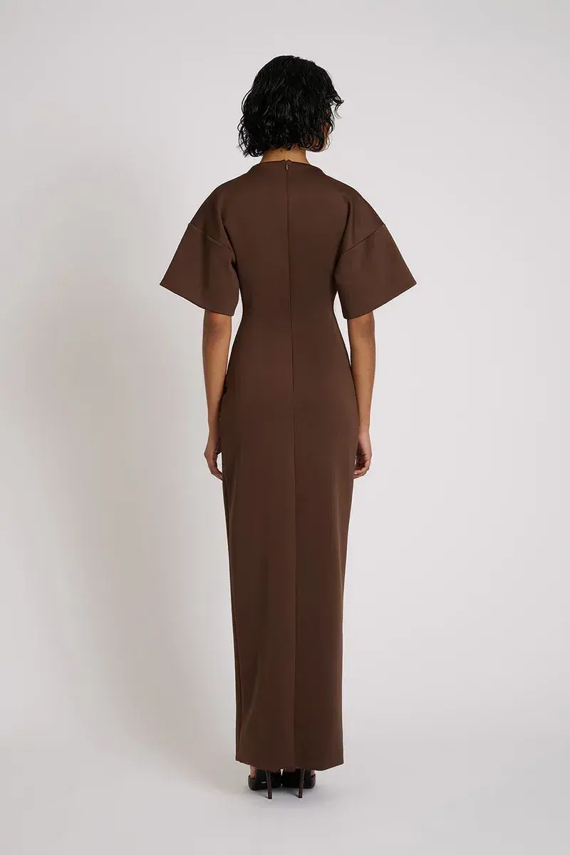 Eliya The Label Aldo Maxi Dress Chocolate Size XS/AU 6 - Image 3