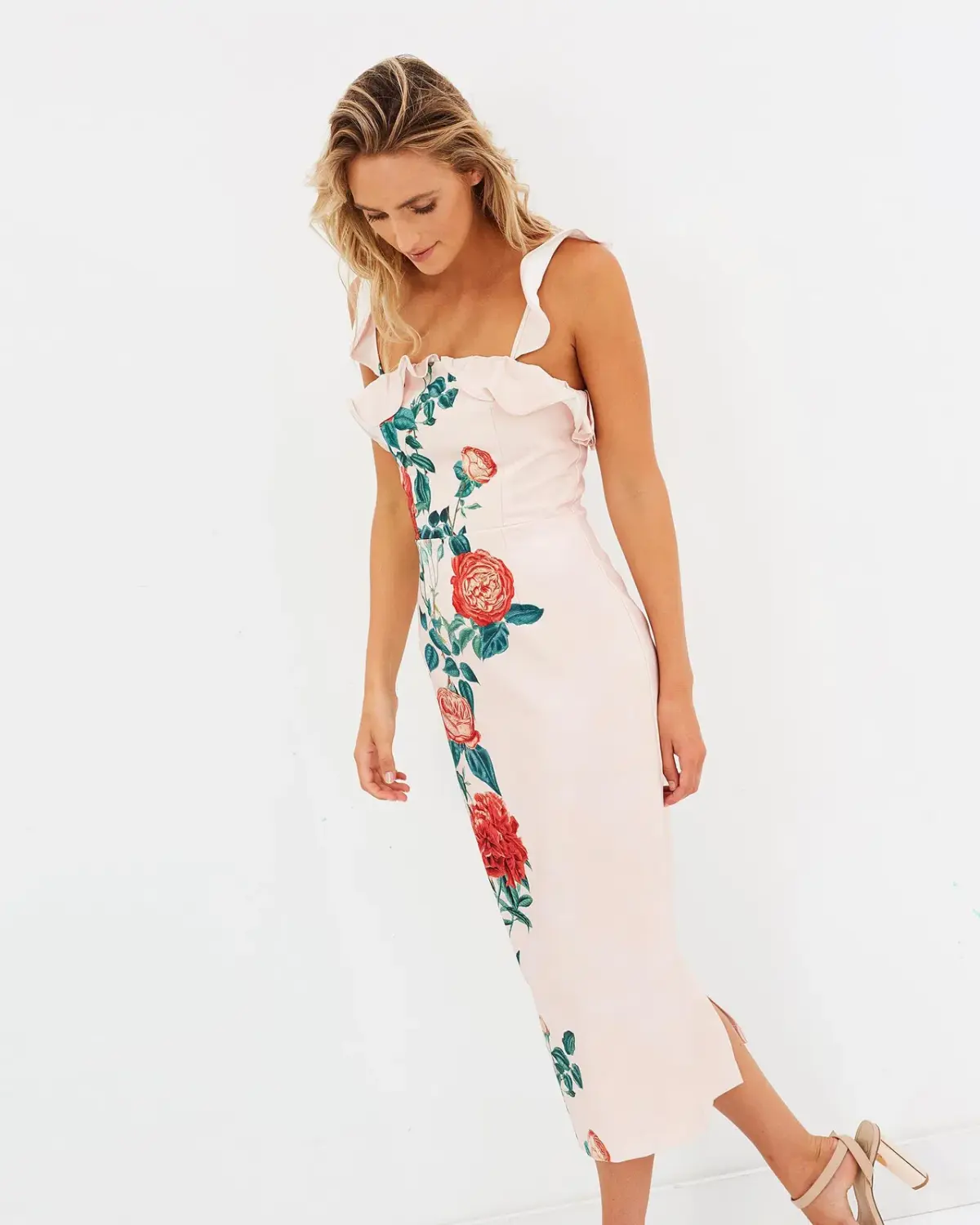 Pasduchas Ramone Midi Dress Floral Size 8 - Image 4
