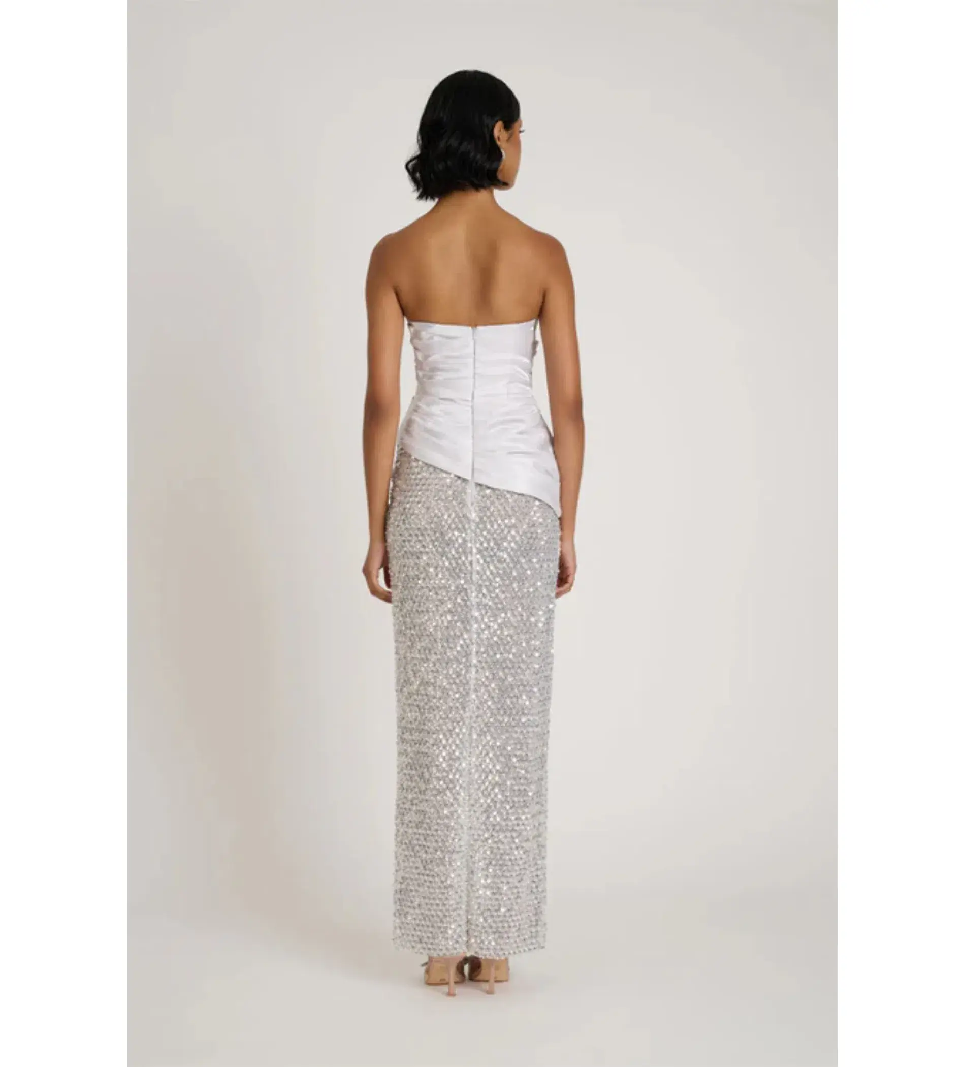 Eliya The Label Gia Maxi Gown Silver Size XS / AU 6 - Image 4