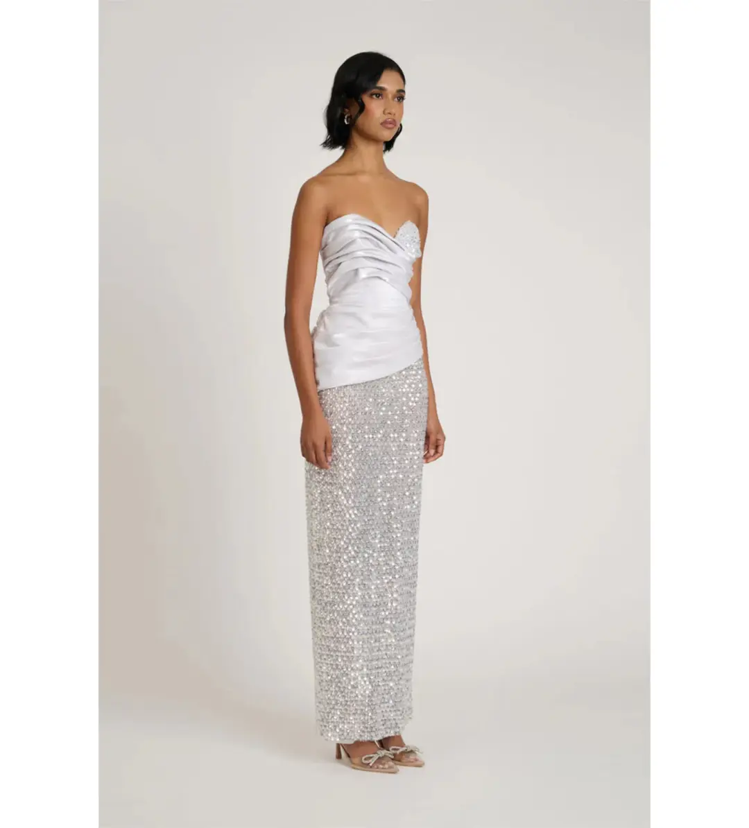 Eliya The Label Gia Maxi Gown Silver Size XS / AU 6 for rent on The Volte - main image