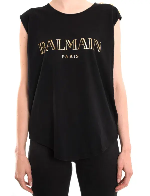 Balmain Logo T-Shirt Sleeveless Size 8 - Image 1