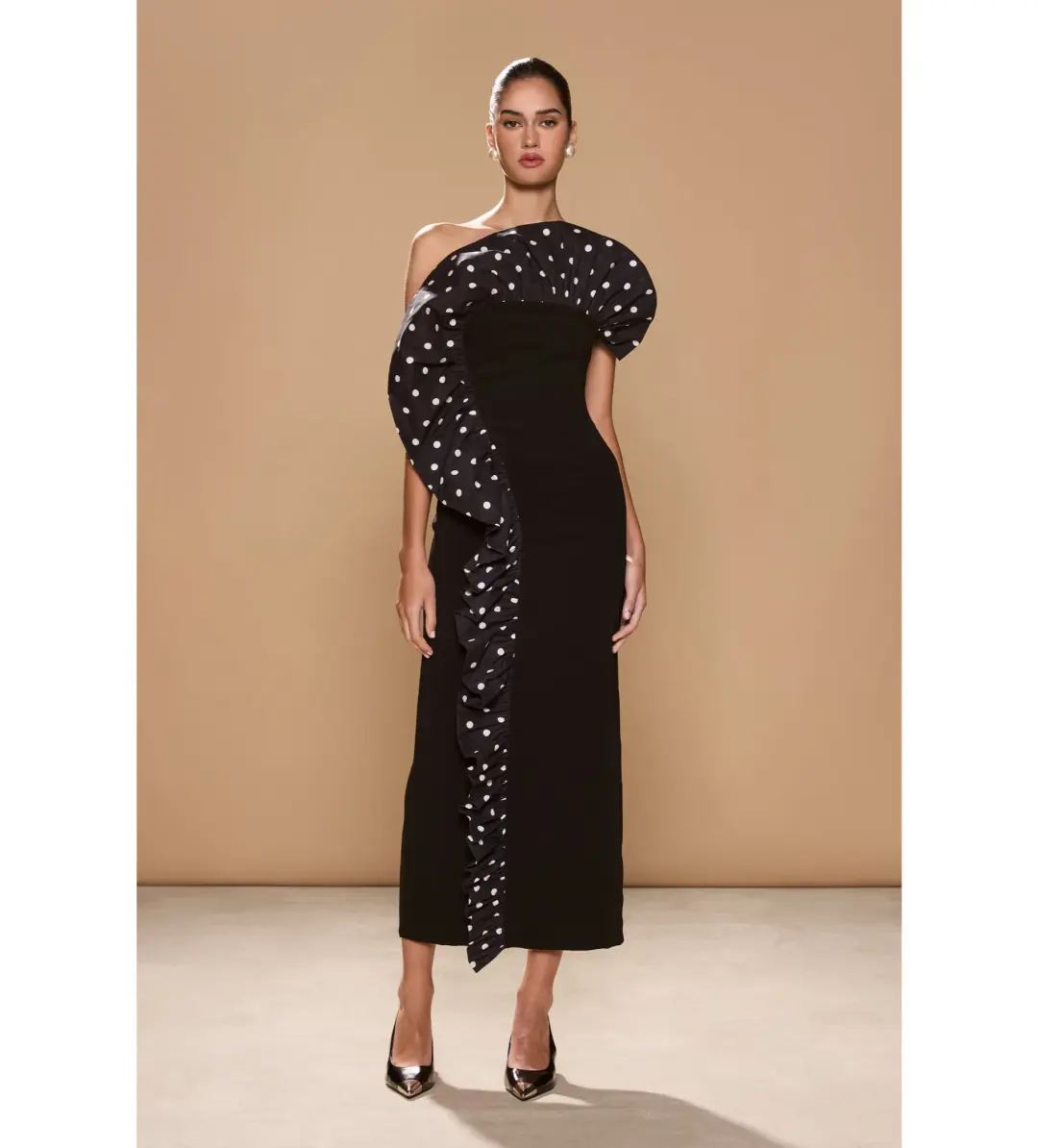 Sonya Moda Palermo Midi Dress Black Size M/AU 10 for rent on The Volte - main image