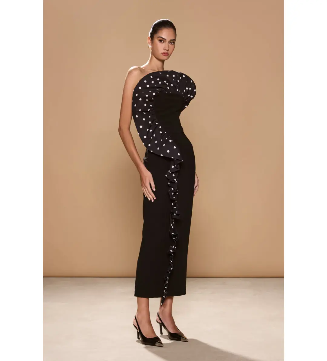 Sonya Moda Palermo Midi Dress Black Size M/AU 10 for rent on The Volte - main image