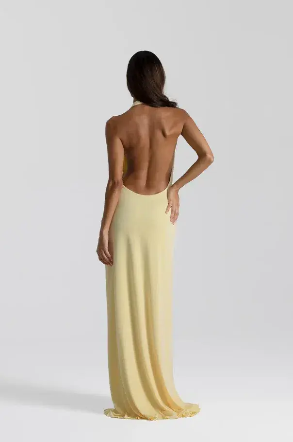 Natalie Rolt Winona Gown  Yellow Lemon Size 8 - Image 3